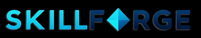 Skillforge logo sur fond noir